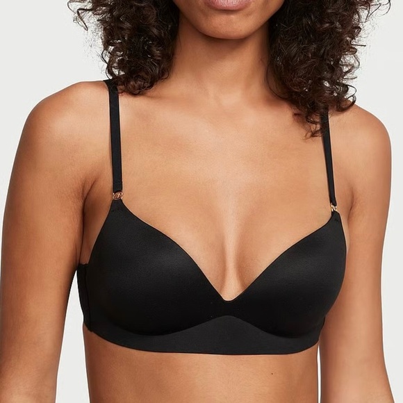 Victoria's Secret| Padded Demi Black Wireless Bra Sz M - Picture 1 of 6